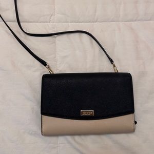 Kate Spade Small Black and White Cross Body Bag with Wallet